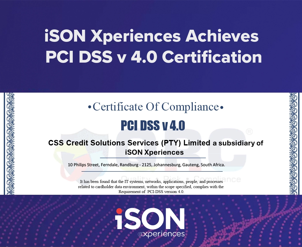 iSON Xperiences Achieves PCI DSS v 4.0 Certification